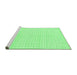 Sideview of Machine Washable Solid Emerald Green Modern Area Rugs, wshabs1563emgrn