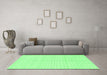 Machine Washable Solid Emerald Green Modern Area Rugs in a Living Room,, wshabs1563emgrn