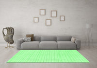 Machine Washable Solid Emerald Green Modern Rug, wshabs1563emgrn