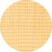 Round Machine Washable Solid Brown Modern Rug, wshabs1563brn