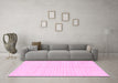 Machine Washable Solid Pink Modern Rug in a Living Room, wshabs1563pnk