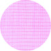 Round Solid Purple Modern Rug, abs1563pur