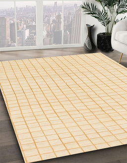 Machine Washable Abstract Khaki Gold Rug in a Family Room, wshabs1563