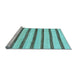 Sideview of Machine Washable Solid Light Blue Modern Rug, wshabs1564lblu