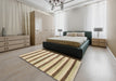 Abstract Brown Solid Rug in a Bedroom, abs1564