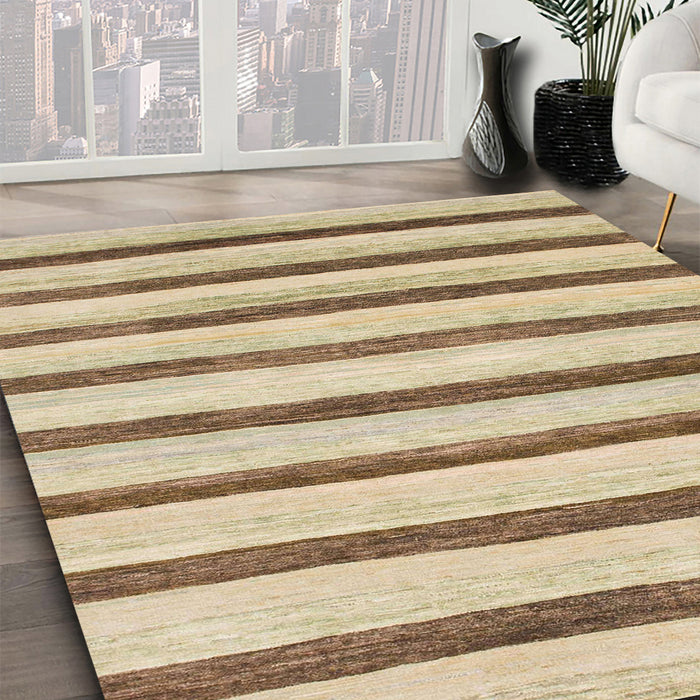 Machine Washable Abstract Brown Rug in a Family Room, wshabs1564