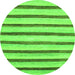 Round Solid Green Modern Rug, abs1564grn