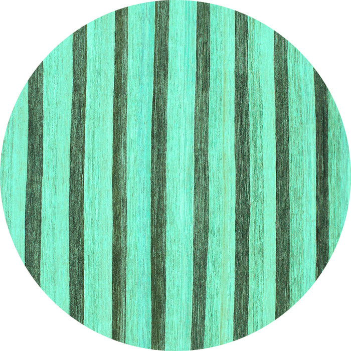 Round Solid Turquoise Modern Rug, abs1564turq