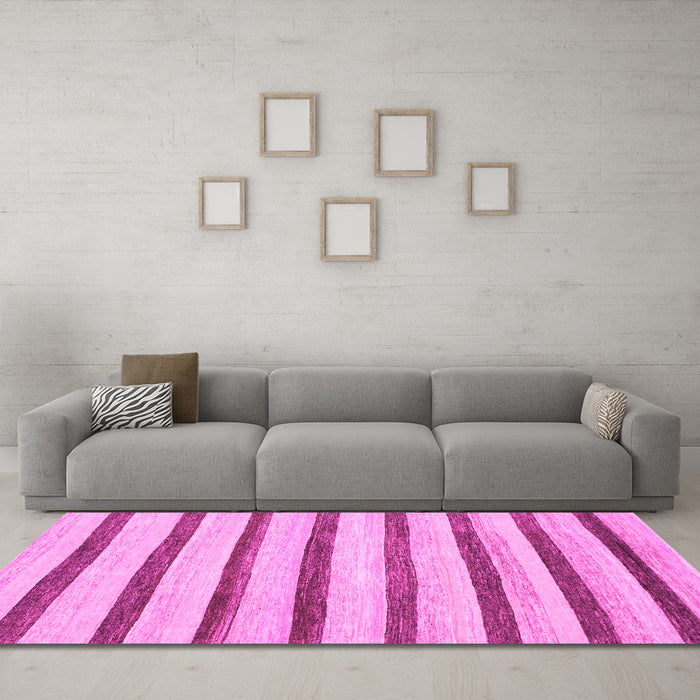 Machine Washable Solid Pink Modern Rug in a Living Room, wshabs1564pnk