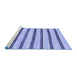 Sideview of Machine Washable Solid Blue Modern Rug, wshabs1564blu