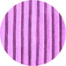 Round Solid Purple Modern Rug, abs1564pur