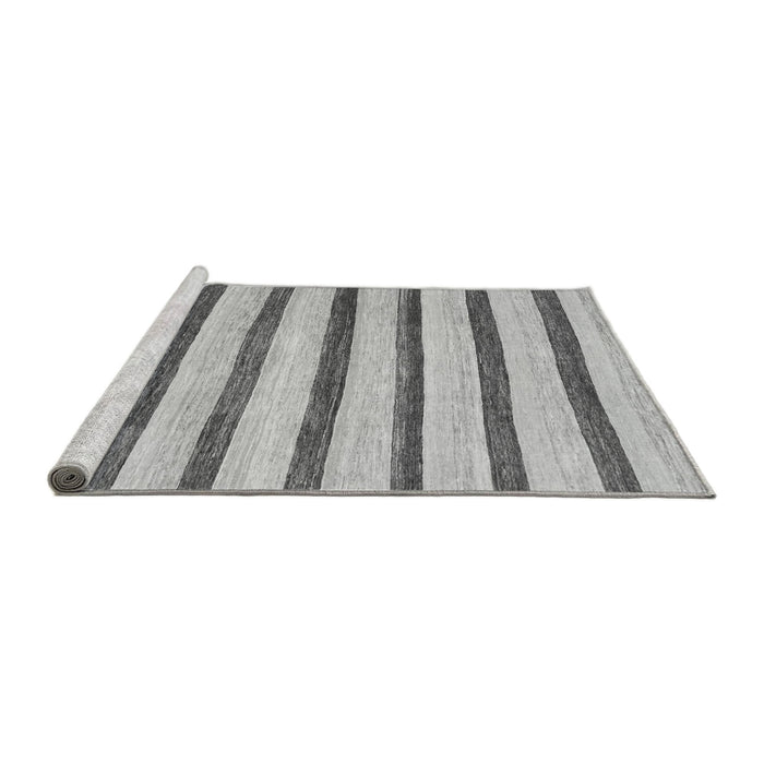 Sideview of Machine Washable Solid Gray Modern Rug, wshabs1564gry
