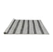 Sideview of Machine Washable Solid Gray Modern Rug, wshabs1564gry