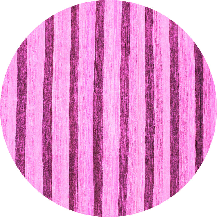 Round Solid Pink Modern Rug, abs1564pnk