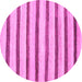 Round Solid Pink Modern Rug, abs1564pnk