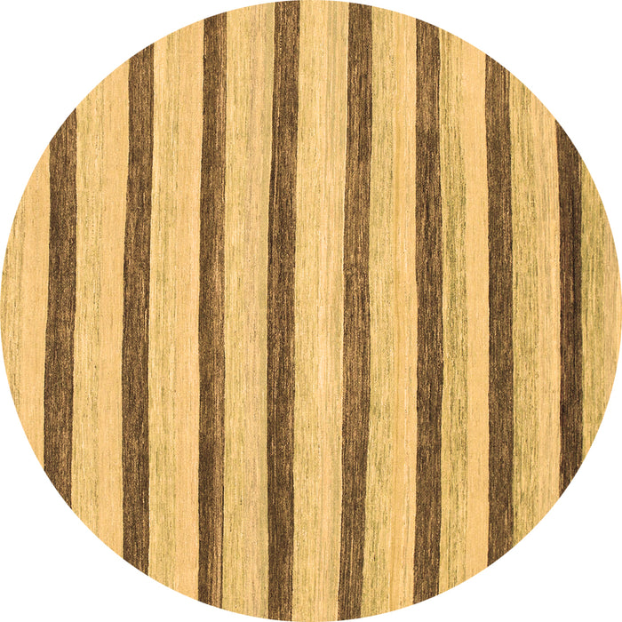 Round Machine Washable Solid Brown Modern Rug, wshabs1564brn