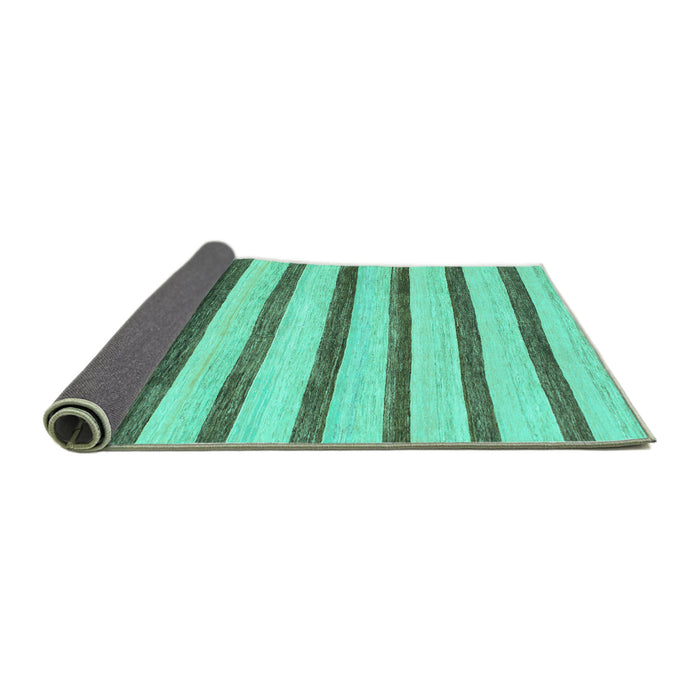 Sideview of Solid Turquoise Modern Rug, abs1564turq