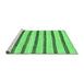 Sideview of Machine Washable Solid Emerald Green Modern Area Rugs, wshabs1564emgrn