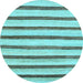 Round Solid Light Blue Modern Rug, abs1564lblu