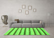 Machine Washable Solid Green Modern Area Rugs in a Living Room,, wshabs1564grn