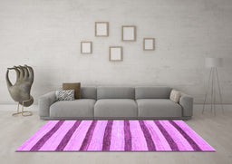 Machine Washable Solid Purple Modern Area Rugs in a Living Room, wshabs1564pur