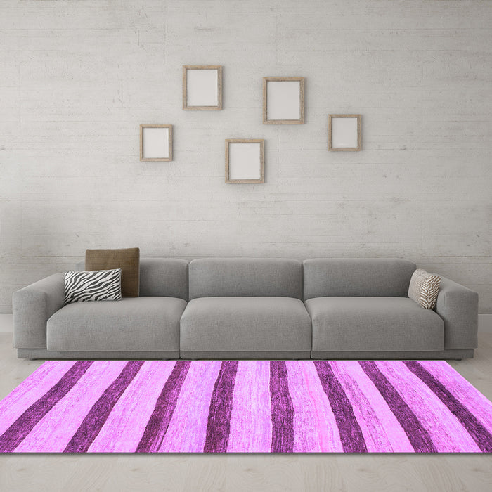 Machine Washable Solid Purple Modern Area Rugs in a Living Room, wshabs1564pur