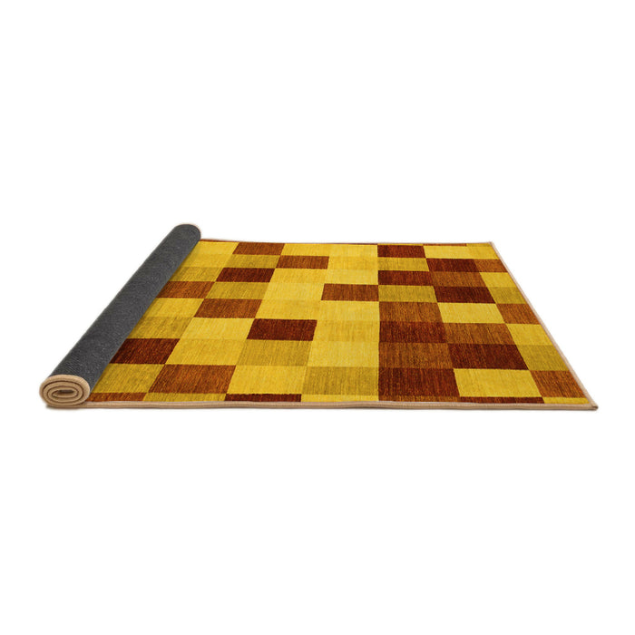 Sideview of Abstract Yellow Modern Rug, abs1565yw