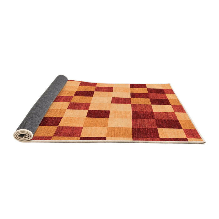 Sideview of Abstract Orange Modern Rug, abs1565org