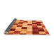 Sideview of Abstract Orange Modern Rug, abs1565org