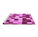 Sideview of Machine Washable Abstract Purple Modern Area Rugs, wshabs1565pur