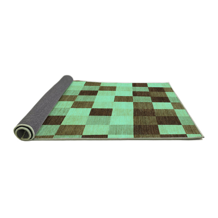 Sideview of Abstract Turquoise Modern Rug, abs1565turq