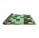 Sideview of Abstract Turquoise Modern Rug, abs1565turq