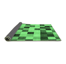 Sideview of Abstract Emerald Green Modern Rug, abs1565emgrn