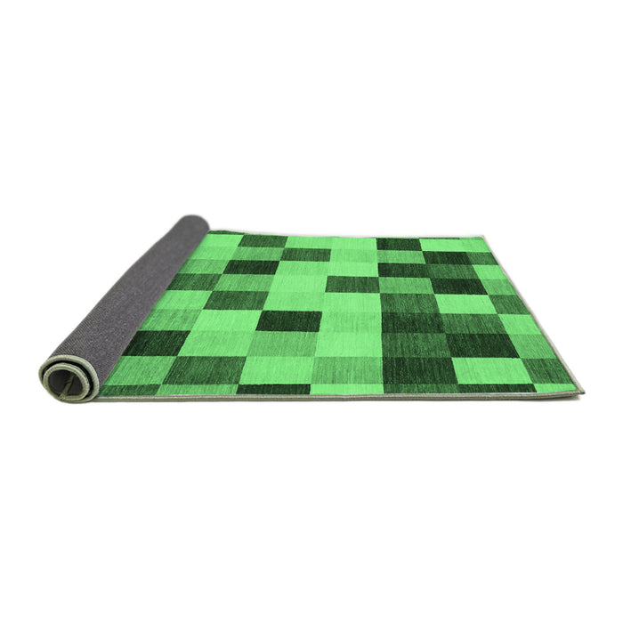 Sideview of Abstract Emerald Green Modern Rug, abs1565emgrn