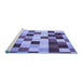 Sideview of Machine Washable Abstract Blue Modern Rug, wshabs1565blu