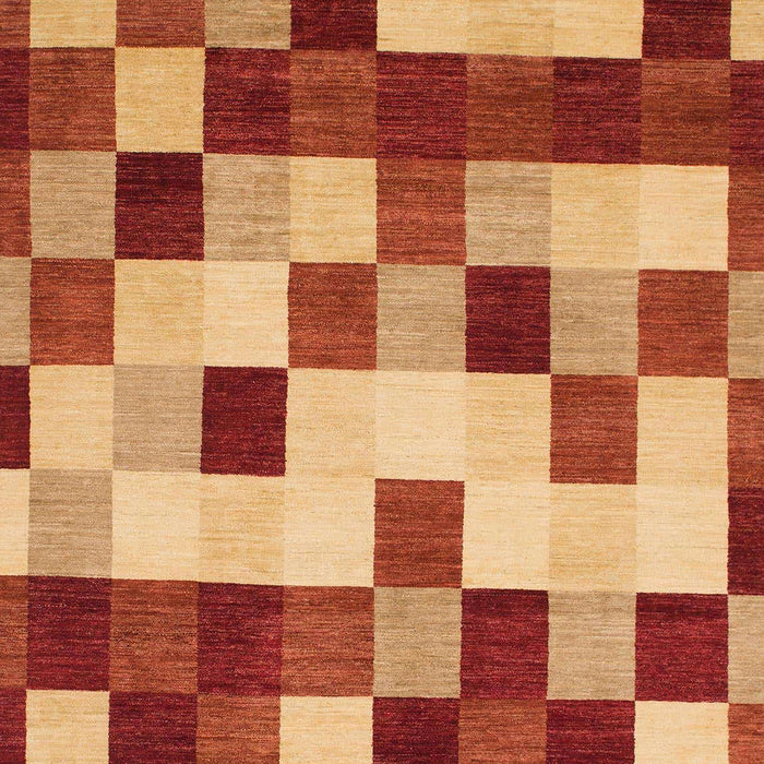 Machine Washable Abstract Red Rug, wshabs1565