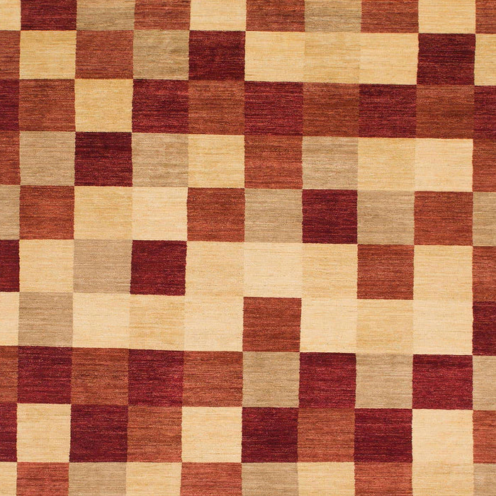 Square Abstract Red Modern Rug, abs1565