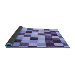 Sideview of Abstract Blue Modern Rug, abs1565blu