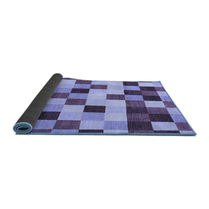 Sideview of Abstract Blue Modern Rug, abs1565blu