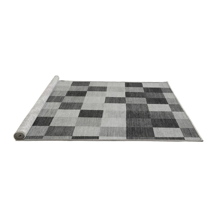 Sideview of Machine Washable Abstract Gray Modern Rug, wshabs1565gry