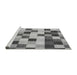 Sideview of Machine Washable Abstract Gray Modern Rug, wshabs1565gry