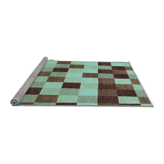 Sideview of Machine Washable Abstract Light Blue Modern Rug, wshabs1565lblu