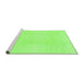 Sideview of Machine Washable Solid Green Modern Area Rugs, wshabs1566grn