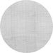 Round Solid Gray Modern Rug, abs1566gry