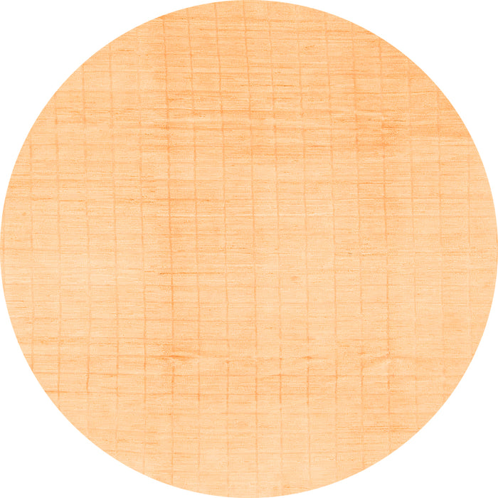 Round Solid Orange Modern Rug, abs1566org