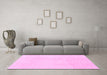 Machine Washable Solid Pink Modern Rug in a Living Room, wshabs1566pnk