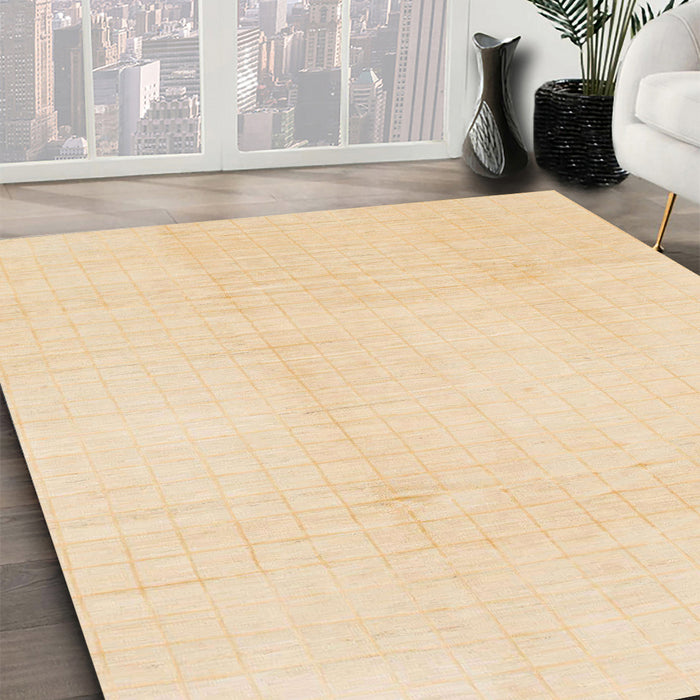 Machine Washable Abstract Khaki Gold Rug in a Family Room, wshabs1566