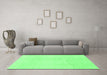 Machine Washable Solid Emerald Green Modern Area Rugs in a Living Room,, wshabs1566emgrn