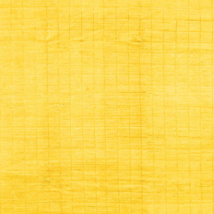 Machine Washable Solid Yellow Modern Rug, wshabs1566yw