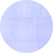 Round Solid Blue Modern Rug, abs1566blu